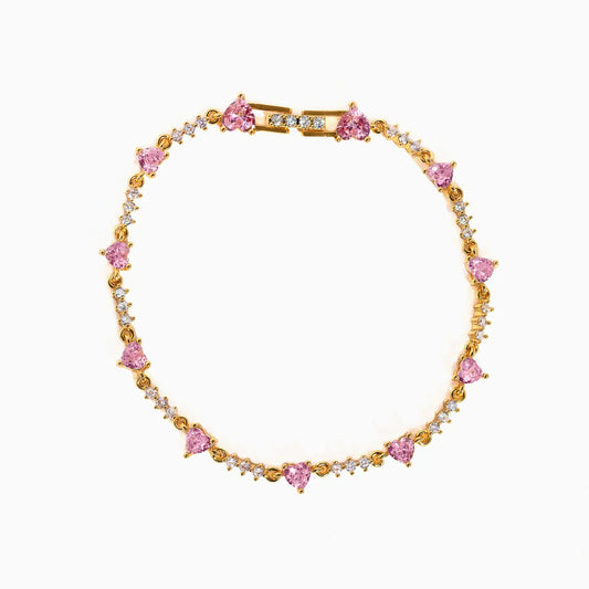 PA Pink Heart Bracelet